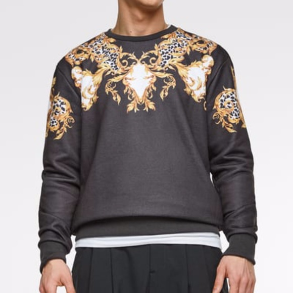 black and gold mens sweatshirt
